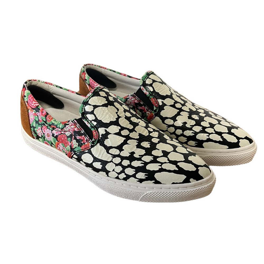 Coach C103 Floral Animal Print Skater Slip On Sneaker Shoes
